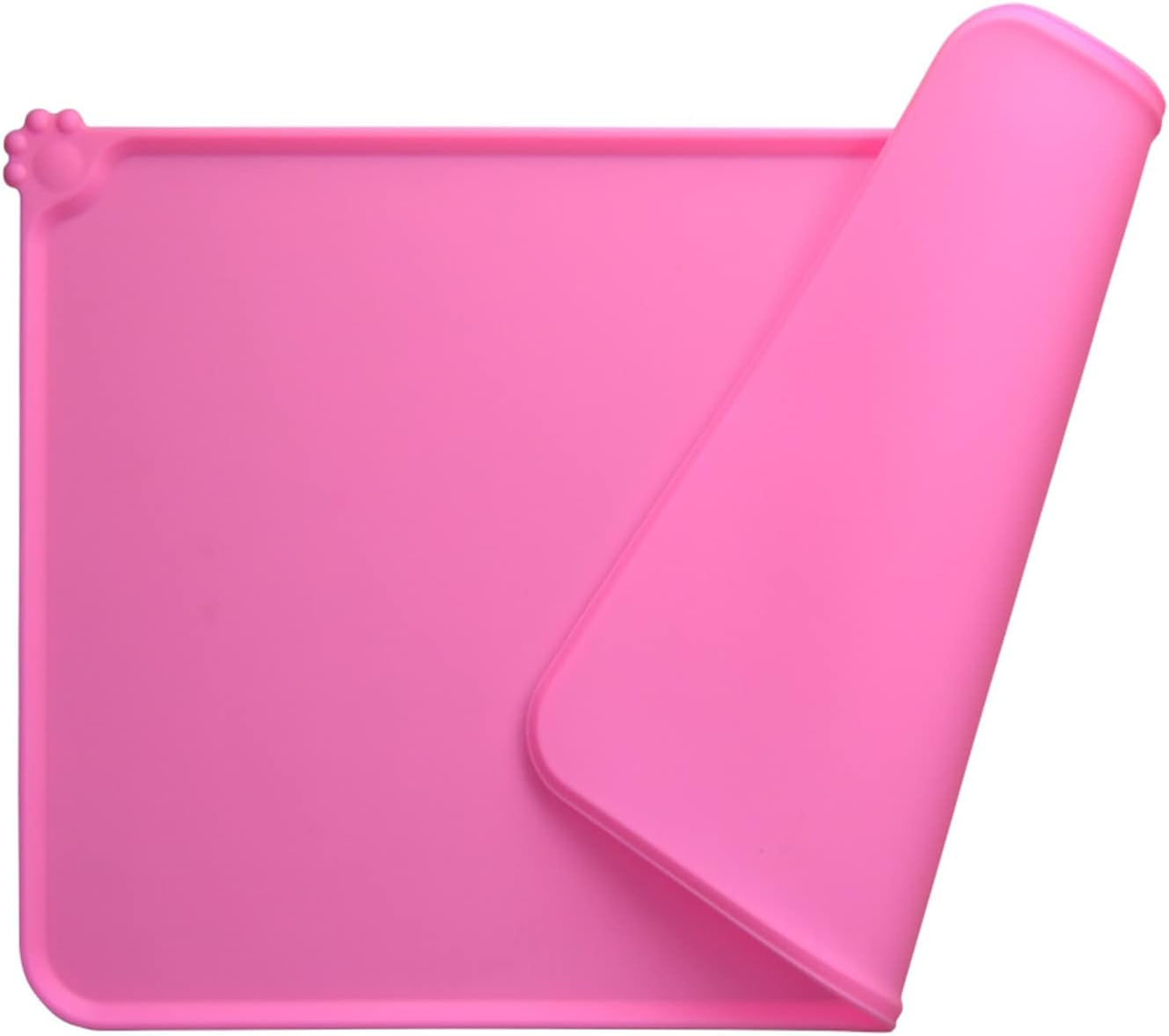 Silicone Dog Cat Bowl Mat, Non Slip Pet Feeding Mat, Waterproof, Grey, 18.5"X11.8"