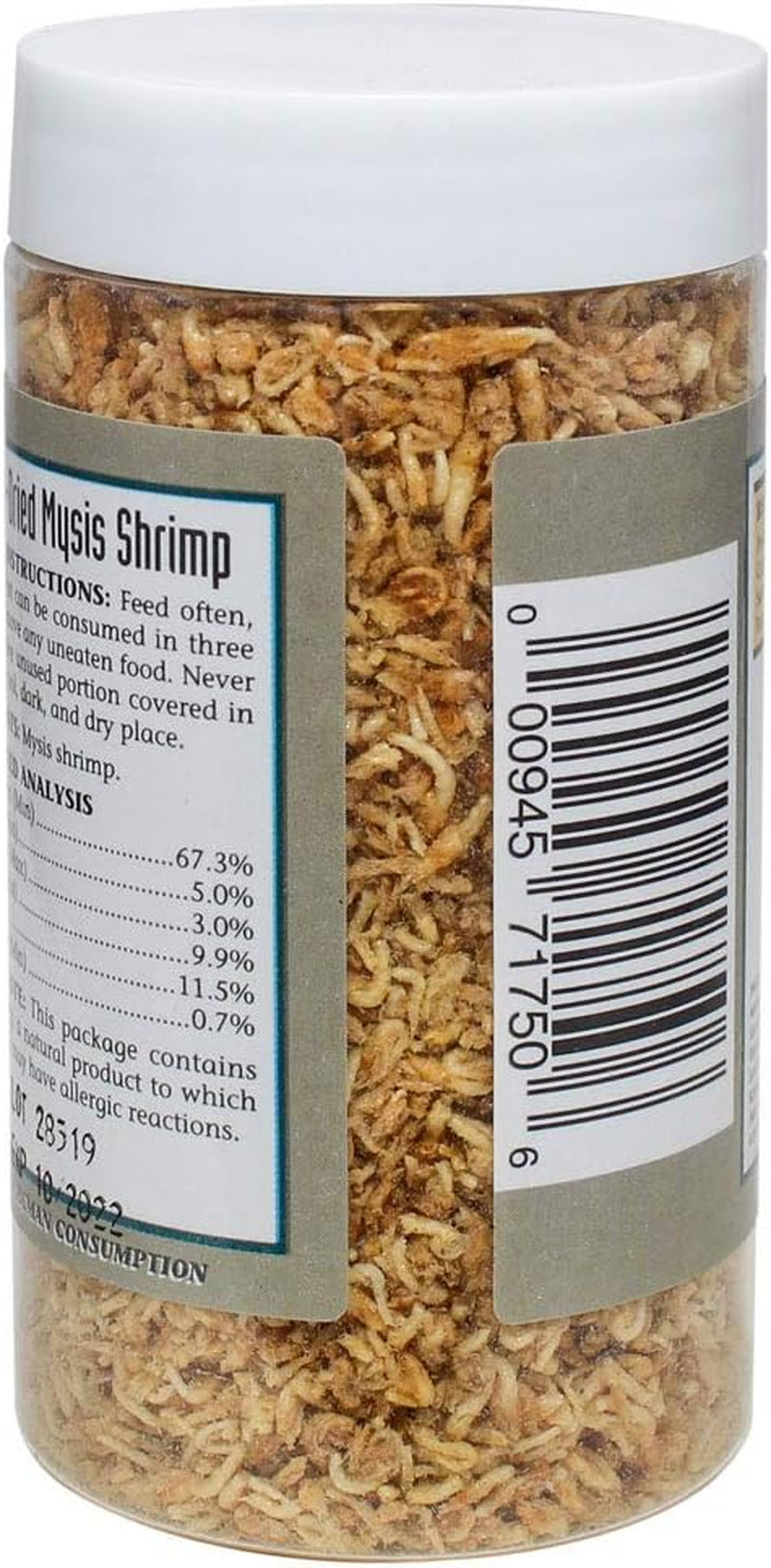 Freeze-Dried Mysis Shrimp - Premium Fish Food, Tropical Fish Food, Shrimp Food - Ideal for Freshwater and Saltwater Fish, Cichlids, Angels, Seahorses - 0.49 Oz (14G)