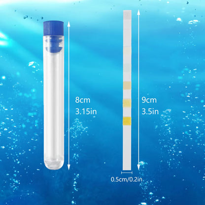 100Pcs Aquarium Test Strips Water Quality Test Strip 7/In1 Fish Tank Test Kit Freshwater Saltwater Aquarium Water Ph Test Strips