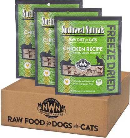 Freeze-Dried Duck Cat & Kitten Food, Grain-Free, Bite-Sized Nibbles. Healthy, Limited, Human-Grade Ingredients, Complete & Balanced, All-Natural, High-Protein Diet, USA Made, 11 Oz