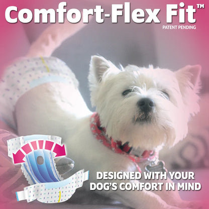 Pet Care Disposable Female Dog Diapers | Absorbent with Leak Proof Fit | Xs/Small, 16 Count
