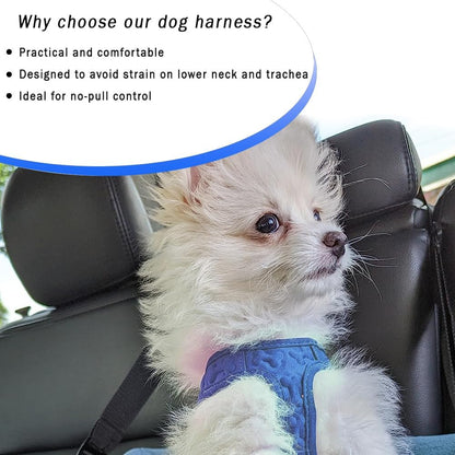 Comfort Fit No Pull Dog Harness – Adjustable Step-In Vest for Small, Medium & Large Dogs, Soft Padded with Leash Clips, Reflective Straps & Handle