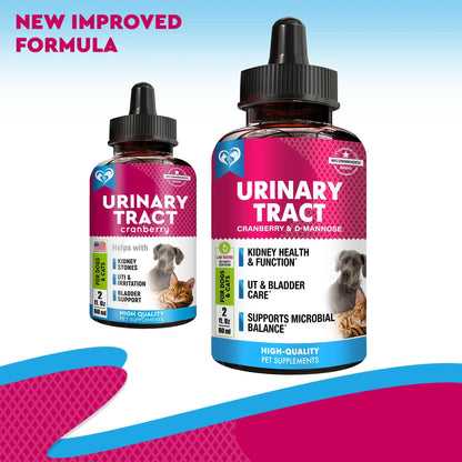 Cat & Dog Cranberry Urinary Tract & Bladder Support Supplement - Urinary Wellness Drops