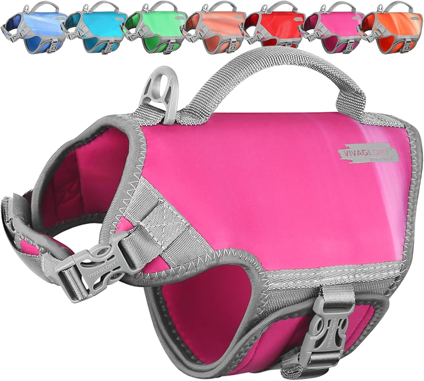 Neoprene Dog Life Vest, Dog Life Jacket for Swimming & Boating, Lightweight & Buoyancy for Puppy Doggy, Swimming Vest with Handle, S, Blue