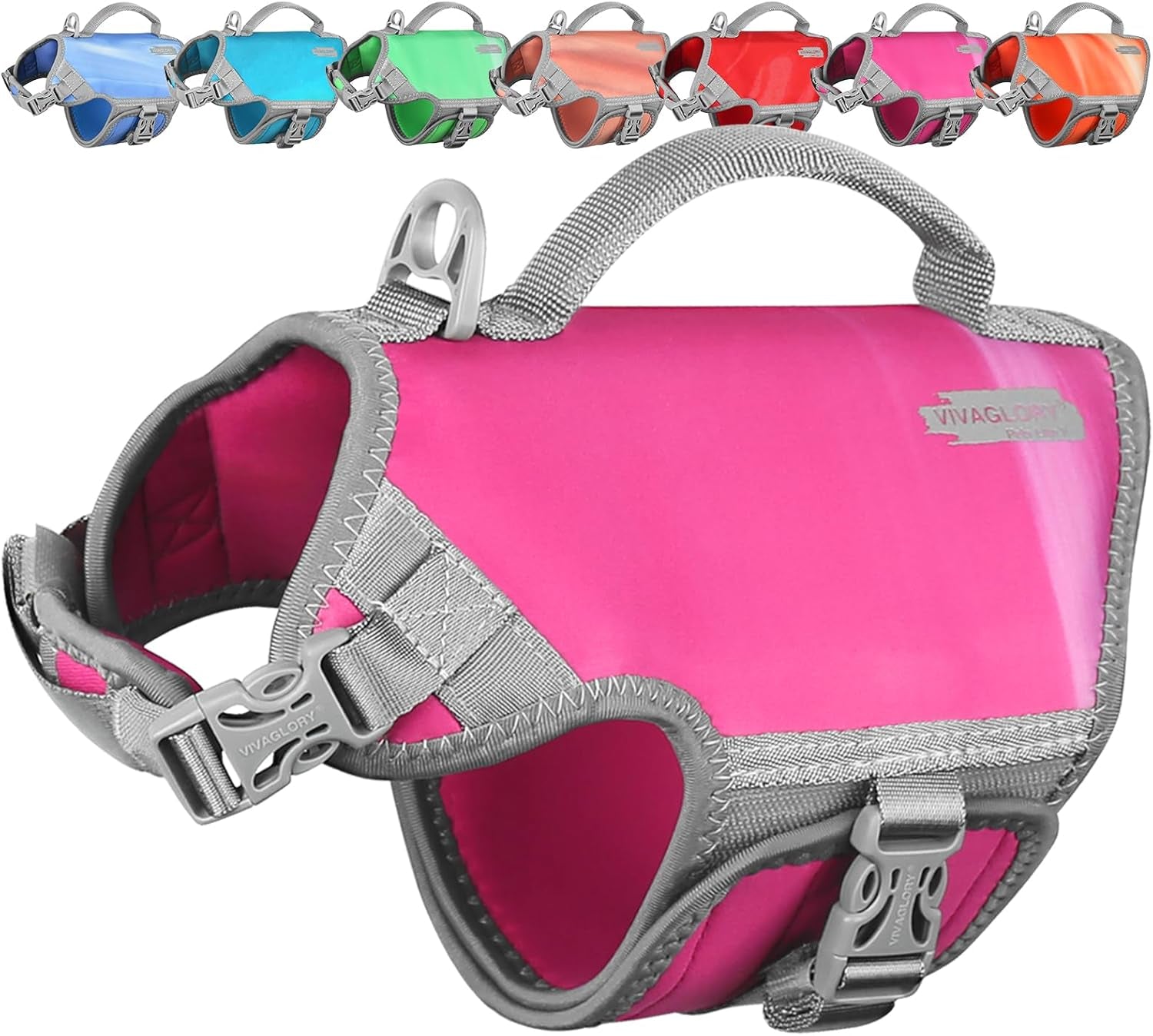 Neoprene Dog Life Vest, Dog Life Jacket for Swimming & Boating, Lightweight & Buoyancy for Puppy Doggy, Swimming Vest with Handle, S, Blue