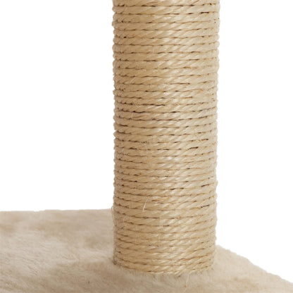 Cat Wall Shelves and Perches Set of 5, Sleeping Playing Lounging Climbing Cat Tree House for Multiple Cats, Beige