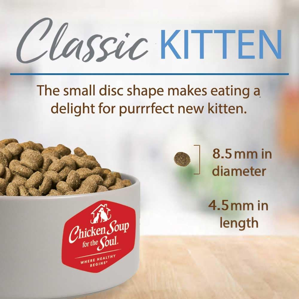All Natural Premium Dry Kitten Food, Real Meat First Ingredient, No By-Products, Supports Brain & Vision Development, Chicken, Brown Rice & Pea, 12Lb