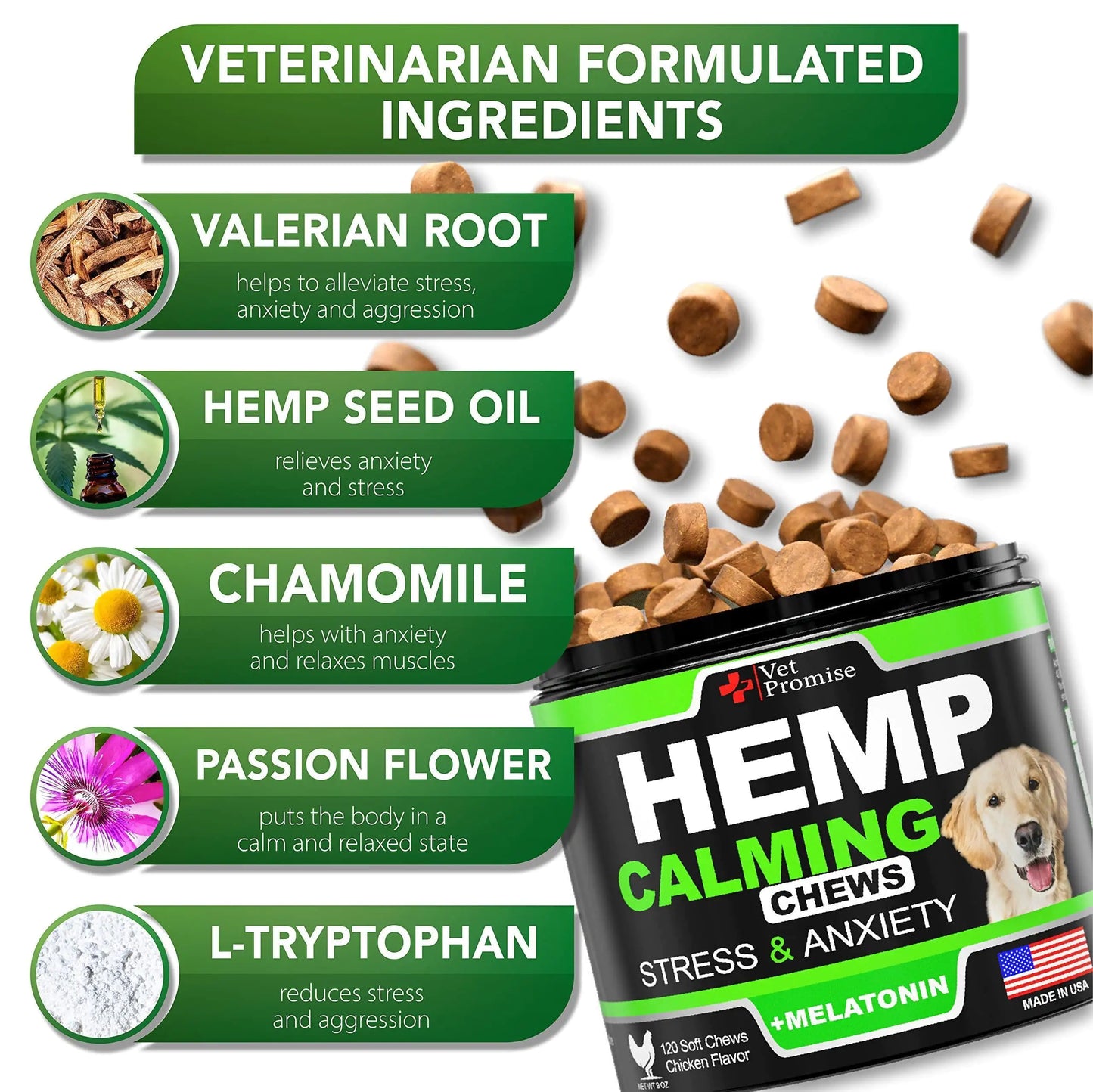 Hemp Calming Chews — For Dogs Who Feel Everything Intensely