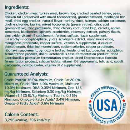 All Natural Premium Dry Kitten Food, Real Meat First Ingredient, No By-Products, Supports Brain & Vision Development, Chicken, Brown Rice & Pea, 12Lb