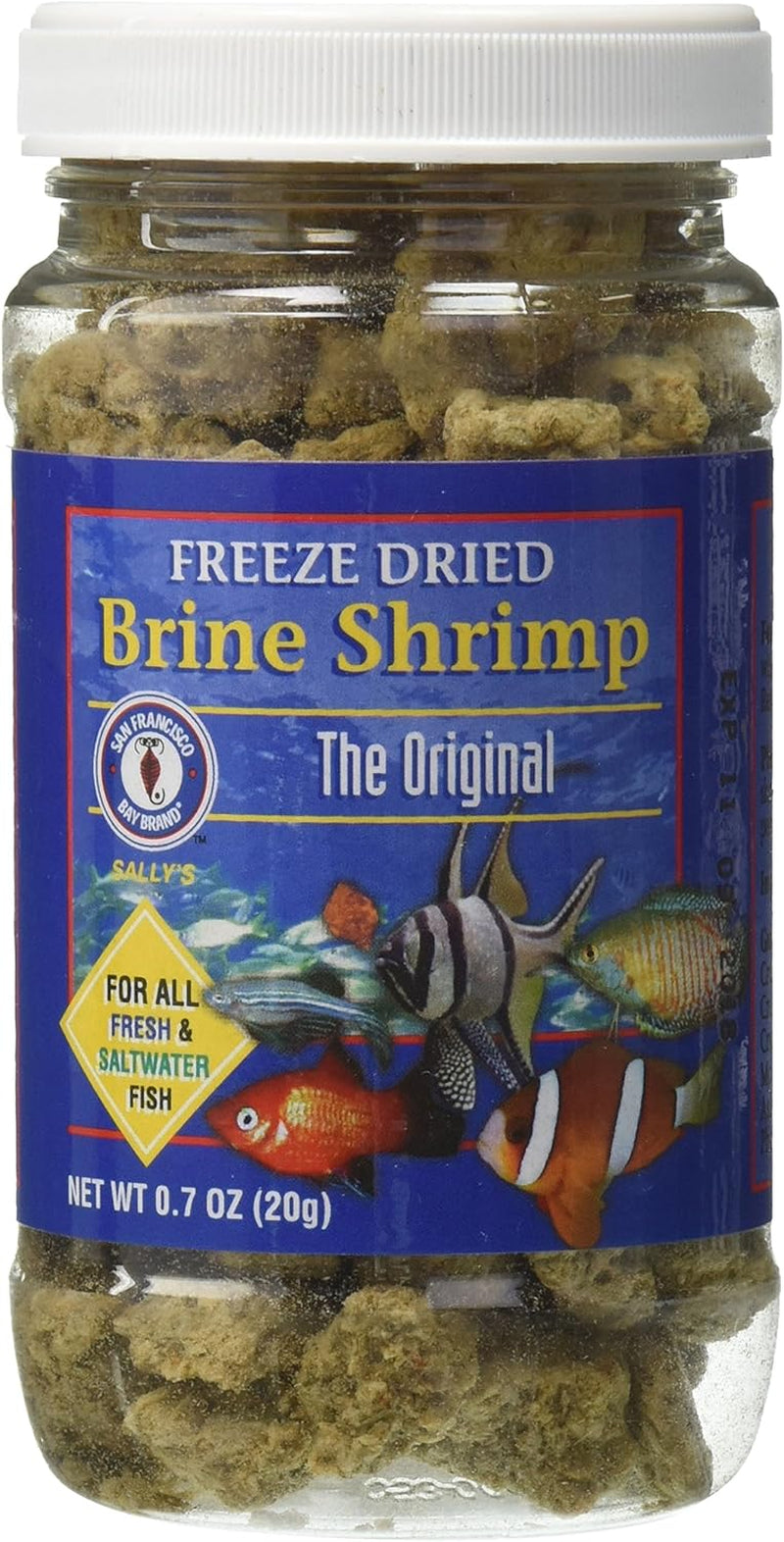 Freeze-Dried Mysis Shrimp - Premium Fish Food, Tropical Fish Food, Shrimp Food - Ideal for Freshwater and Saltwater Fish, Cichlids, Angels, Seahorses - 0.49 Oz (14G)