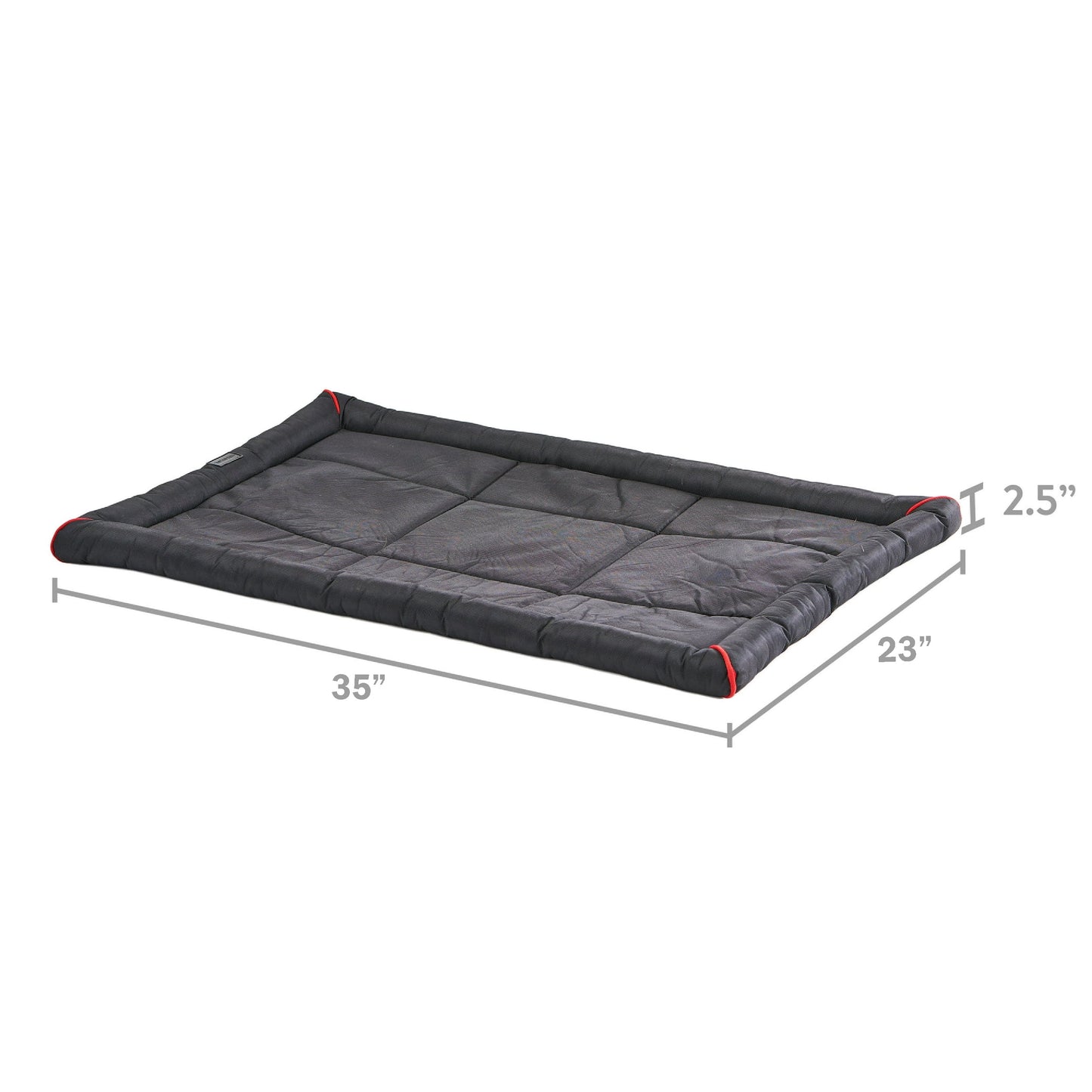 Durable & Water-Resistant Dog Crate Mat, Black, 35"