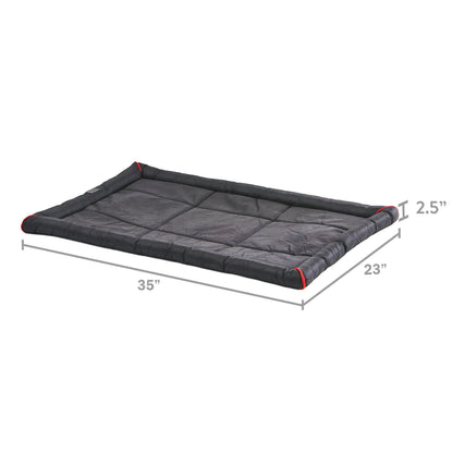 Durable & Water-Resistant Dog Crate Mat, Black, 35"