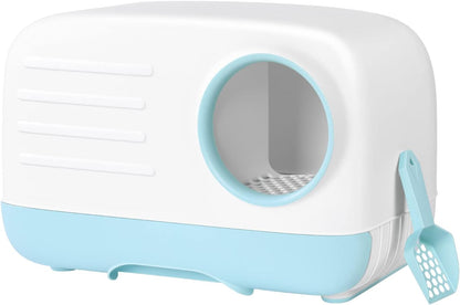 Cat Litter Box,Fully Enclosed Litter Box Holds Odors,Prevents Urine and Litter Leakage,Assembly Free,Easy to Clean Stylish Litter Box Furniture with Pull-Out Litter Tray and Litter Scoop