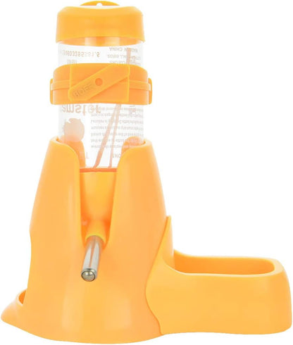 Hamster Water Bottle, Little Pet Automatic Drinking Bottle with Food Container Base Hut Hanging Water Feeding Bottles Auto Dispenser for Small Animals(125Ml,Blue)