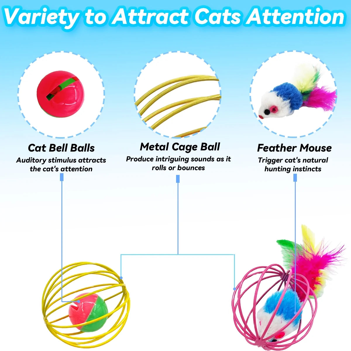 Cat Bell Balls 6 Packs