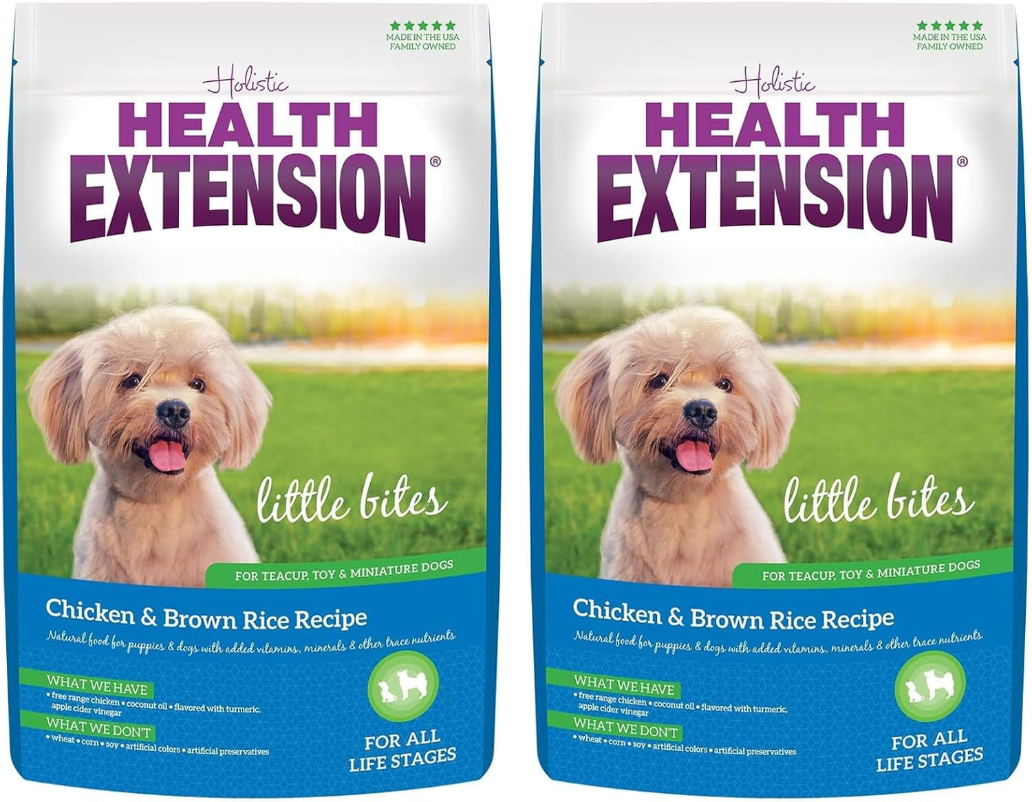 Little Bites Dry Dog Food for Toy and Small Breeds, Chicken & Brown Rice Recipe, with Probiotics & Superfoods for Digestion & Coat Health, 4 Lb Bag