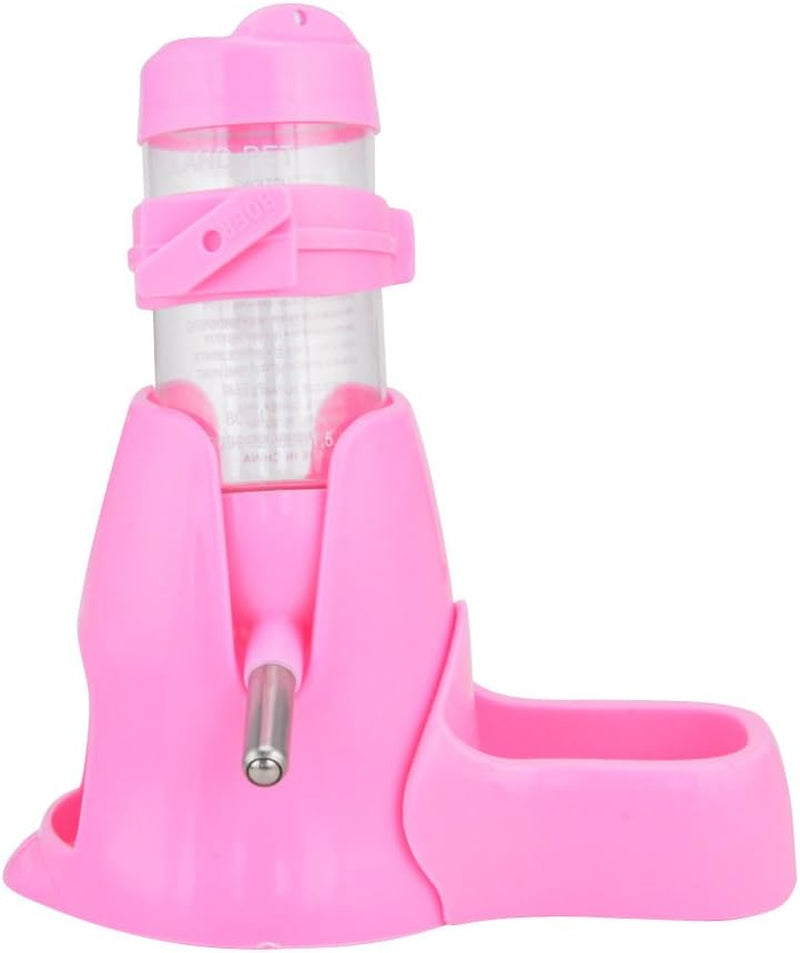 Hamster Water Bottle, Little Pet Automatic Drinking Bottle with Food Container Base Hut Hanging Water Feeding Bottles Auto Dispenser for Small Animals(125Ml,Blue)