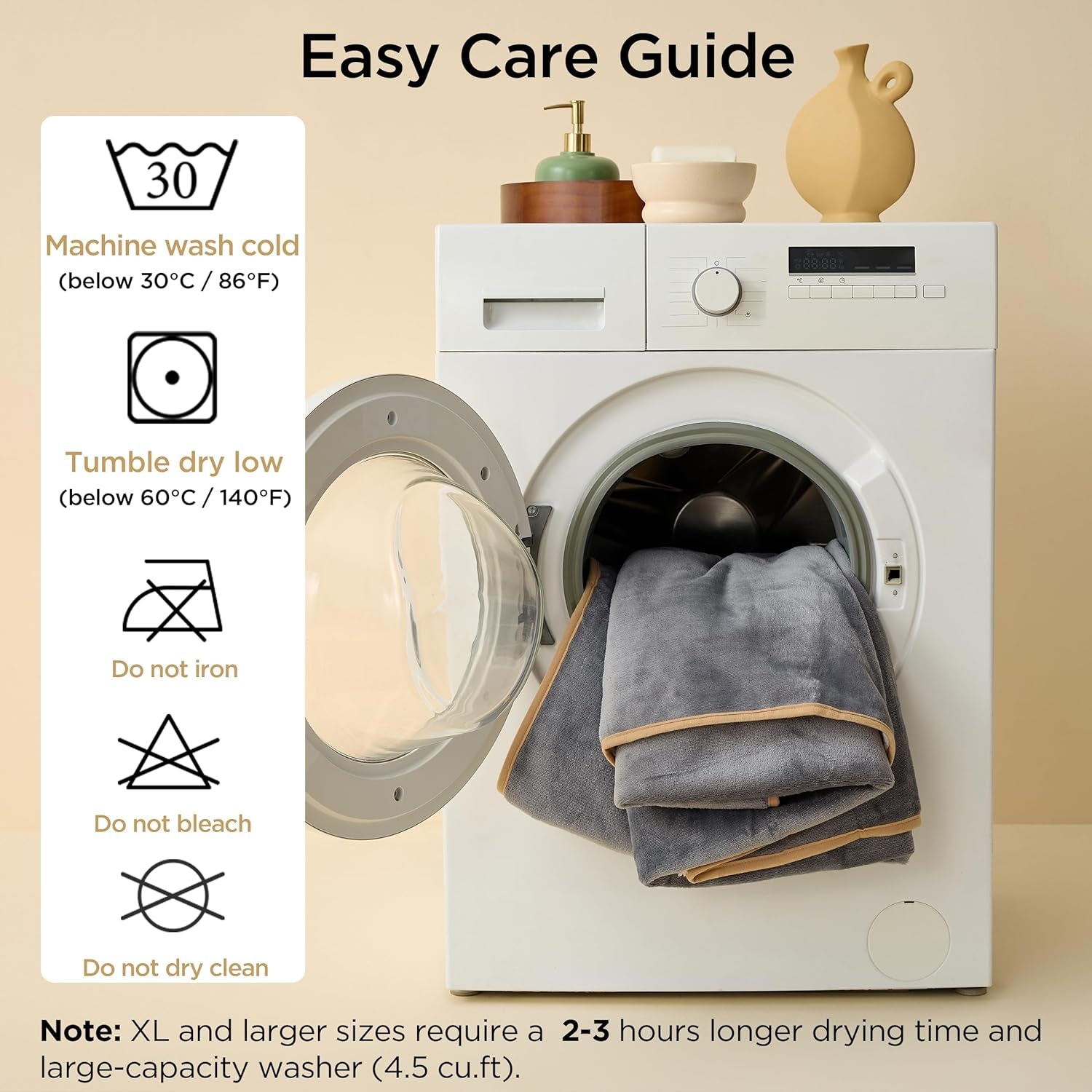 Waterproof Dog Blankets for Extra Large Dogs - XL Cat Blanket Washable for Couch Protection, Sherpa Fleece Puppy Blanket, Soft Plush Reversible Throw Furniture Protector, 50X60, Grey
