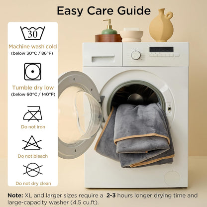 Waterproof Dog Blankets for Extra Large Dogs - XL Cat Blanket Washable for Couch Protection, Sherpa Fleece Puppy Blanket, Soft Plush Reversible Throw Furniture Protector, 50X60, Grey