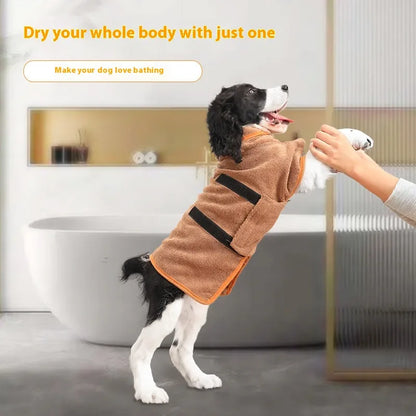 Microfiber Dog Bath Robe — Warm, Dry, Actually Adorable
