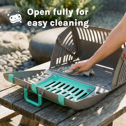 Sport Pet Designs Foldable Travel Cat Carrier - Front Door Plastic Collapsible Carrier Collection, Waterproof Bed