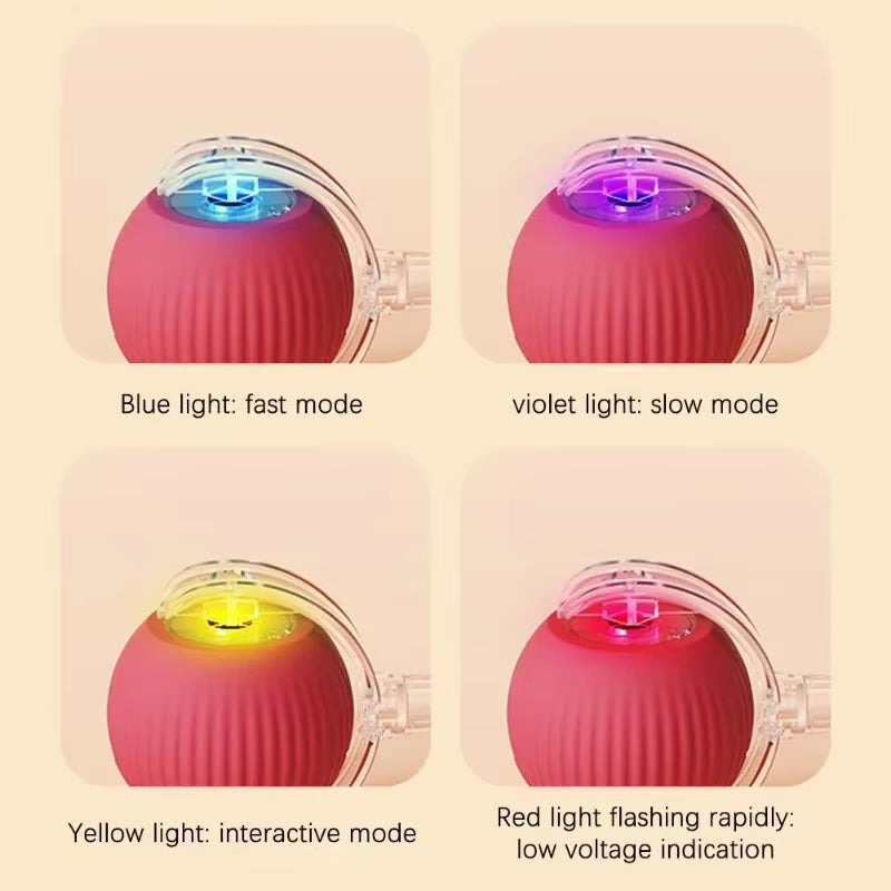 Automatic Rolling Fake Tail Ball Interactive Cats Toys Rechargeable Pet Interactive Toy Things for Cats Cat Games Accessories