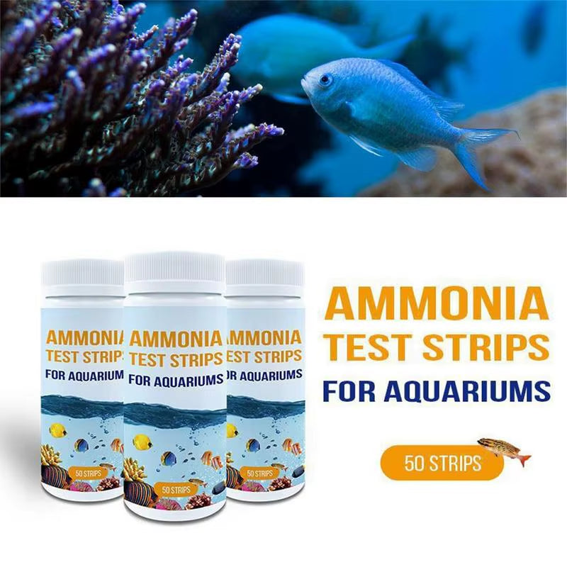 Ammonia Test Strips 50 Count Water Testing Aquarium Test Strips Water Test Safe Ammonia Tester