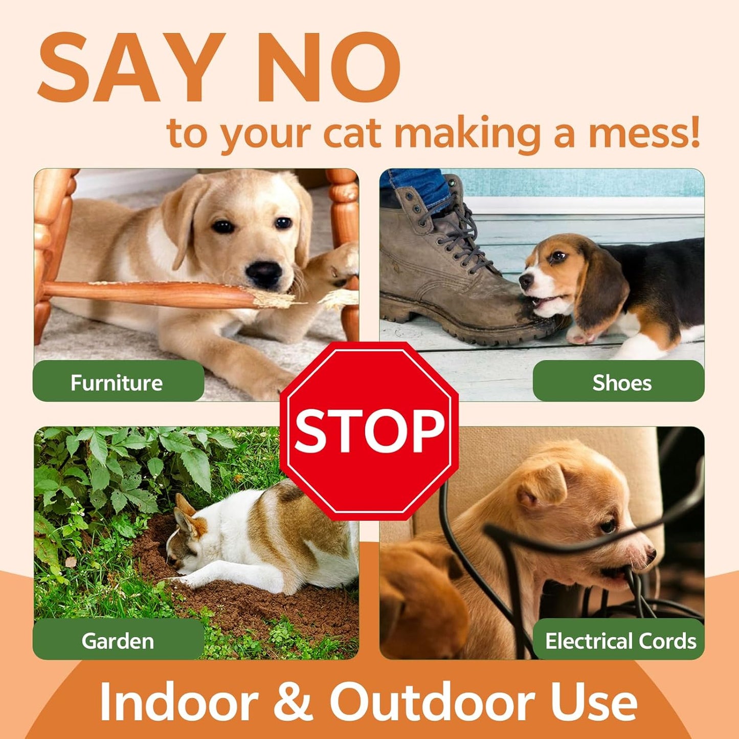 No Chew Spray for Dogs to Stop Chewing & Licking Furniture Shoes, Bitter Apple Spray for Dog, No Trace, Dog Training & Behavior Aids Indoor Outdoor Use