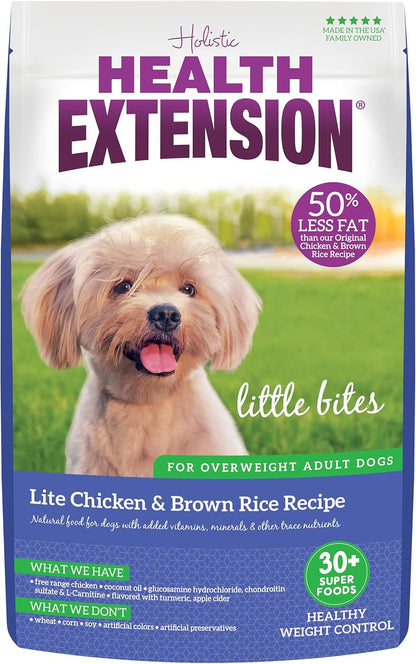 Little Bites Dry Dog Food for Toy and Small Breeds, Chicken & Brown Rice Recipe, with Probiotics & Superfoods for Digestion & Coat Health, 4 Lb Bag