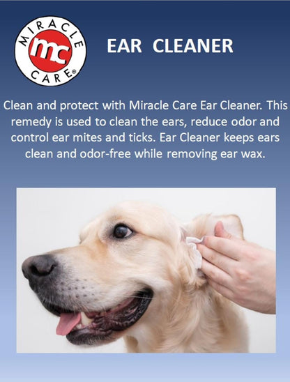 Ear Cleaner for Dogs and Cats, 16 Ounce, Reduces Ear Odor and Waxy Build Up, Gentle and Non Staining