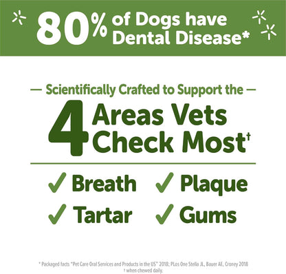 Wellness Veggie Sausage Dog Dental Treats, Natural Chews, Small Size Stick, (28 Count)