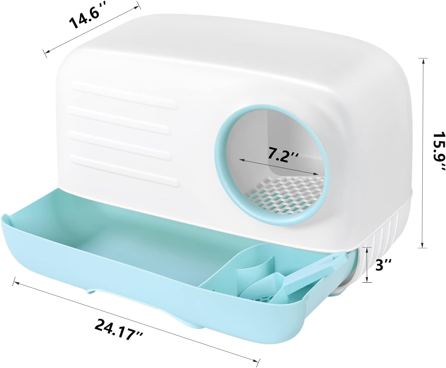 Cat Litter Box,Fully Enclosed Litter Box Holds Odors,Prevents Urine and Litter Leakage,Assembly Free,Easy to Clean Stylish Litter Box Furniture with Pull-Out Litter Tray and Litter Scoop