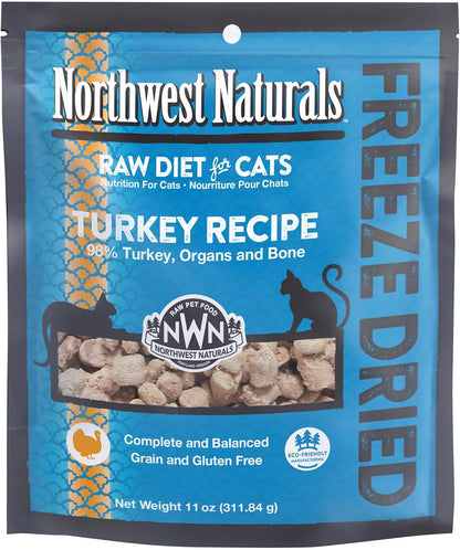 Freeze-Dried Duck Cat & Kitten Food, Grain-Free, Bite-Sized Nibbles. Healthy, Limited, Human-Grade Ingredients, Complete & Balanced, All-Natural, High-Protein Diet, USA Made, 11 Oz