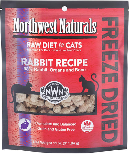 Freeze-Dried Duck Cat & Kitten Food, Grain-Free, Bite-Sized Nibbles. Healthy, Limited, Human-Grade Ingredients, Complete & Balanced, All-Natural, High-Protein Diet, USA Made, 11 Oz