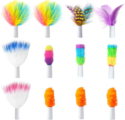 2In1 Interactive Toys for Indoor Cats, Timer Auto On/Off, Cat Toy Balls & Ambush Electronic Cat Mice Toy for Entertainment with 6Pcs Feathers, Dual Power Supplies