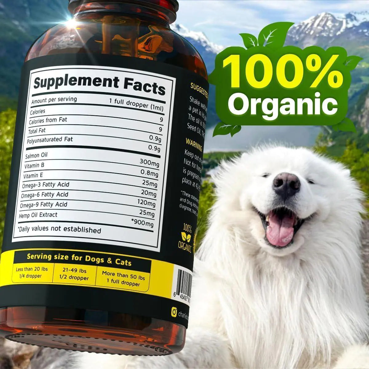 Hemp & Salmon Oil Drops — Omega 3, 6 & 9 in One Pour