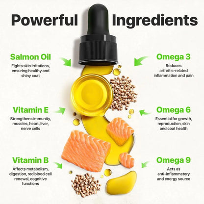 Hemp & Salmon Oil Drops — Omega 3, 6 & 9 in One Pour