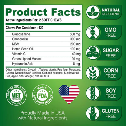 Glucosamine Hip & Joint Chews — 120 Count, Targeted Relief