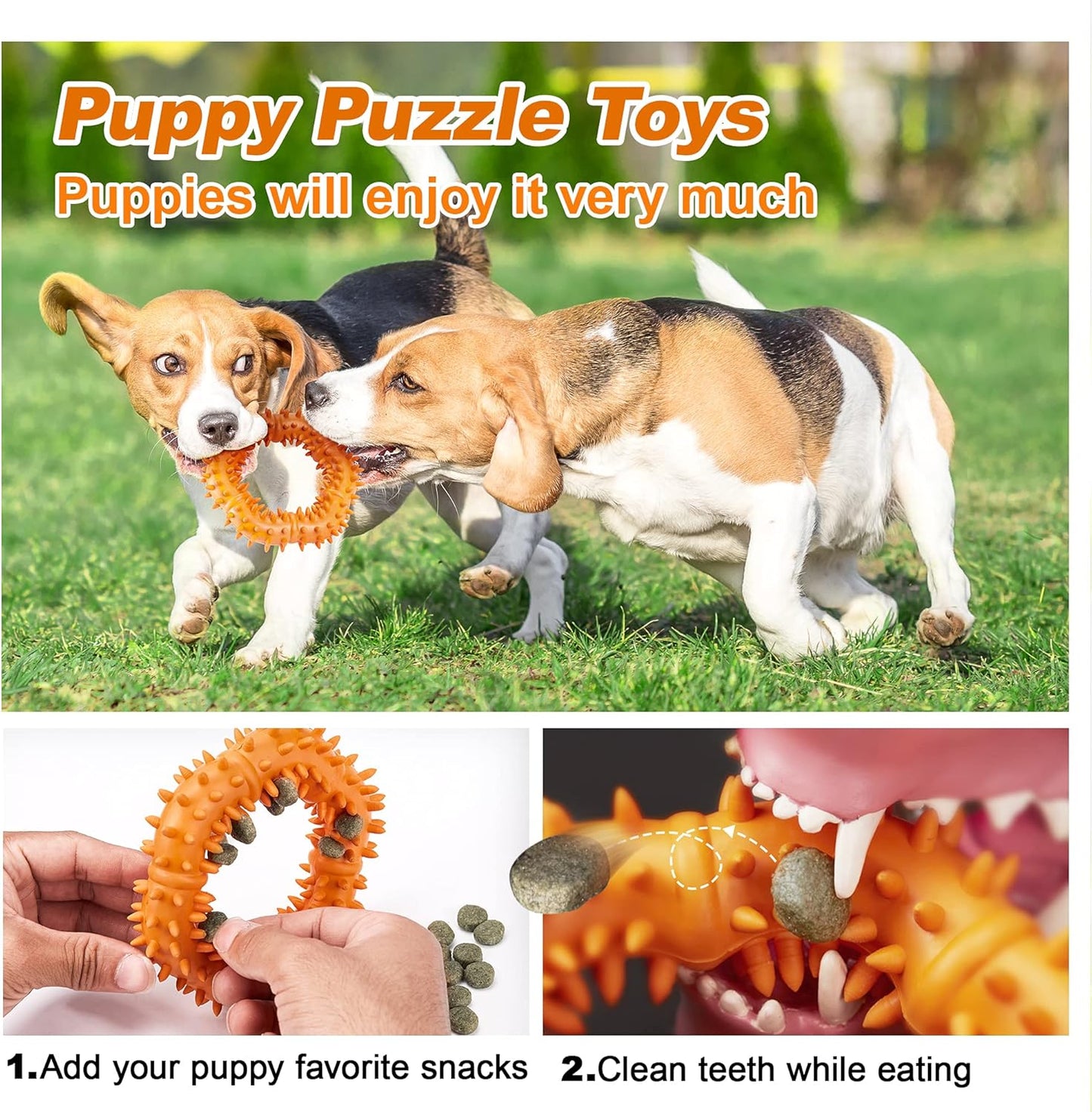 Puppy Teething Chew Toys 2-8 Months,Puppy Toys 360° Soothing Itchy Sore Teeth, Puppy Chew Toy for Teething-