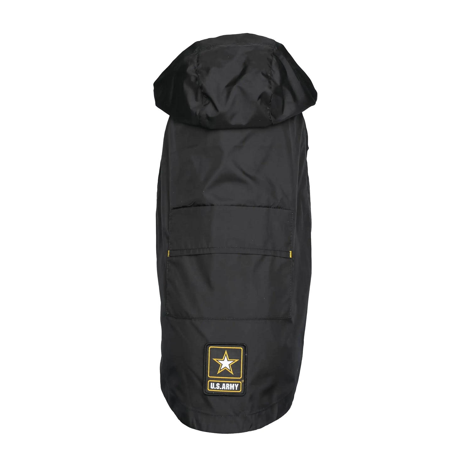US Army Packable Dog Raincoat — Packs Into Itself, Always Ready