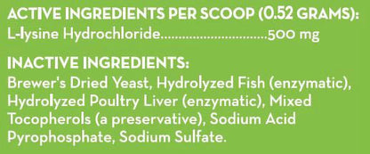 Immune Support Daily L-Lysine Powder for Cats and Kittens, Fish Flavored Lysine Supplement for Cats and Kittens to Support Immune Health, Normal Eye Function and Respiratory Health, 3.5Oz.