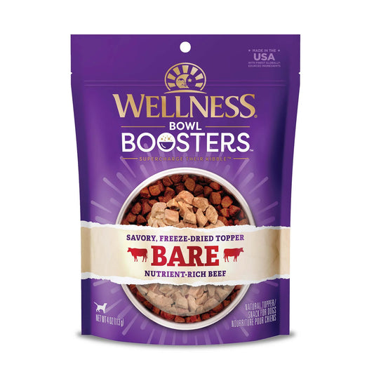 Bowl Boosters BARE Dog Food Topper, Freeze Dried Beef, 4-Ounce Bag