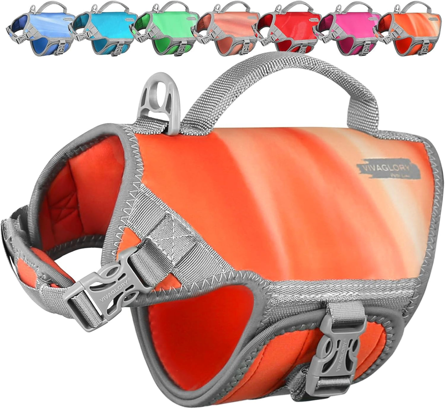 Neoprene Dog Life Vest, Dog Life Jacket for Swimming & Boating, Lightweight & Buoyancy for Puppy Doggy, Swimming Vest with Handle, S, Blue