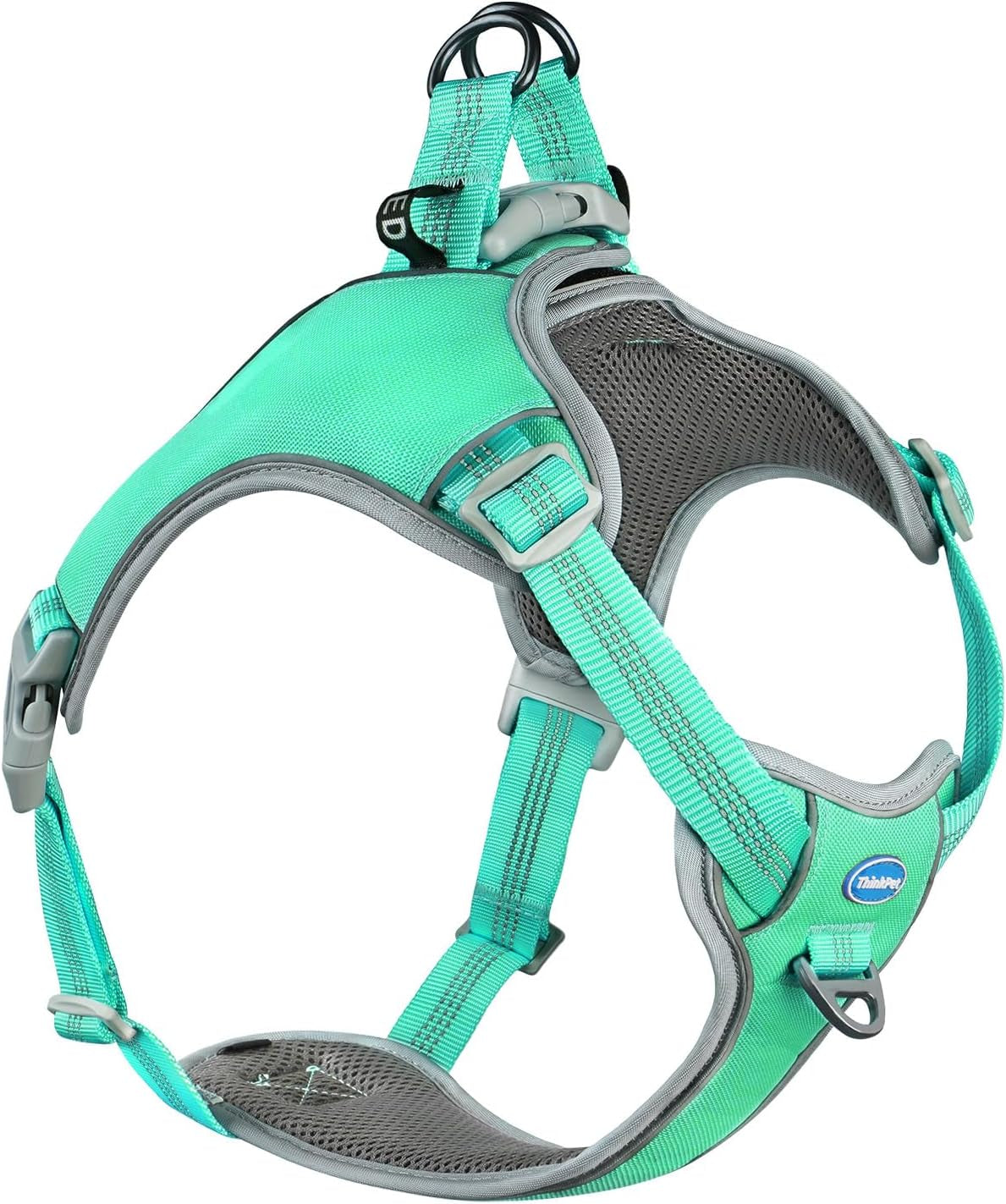 Step in Dog Vest Harness for Large Dogs, Front Clip No Pull Choke Free Escape Proof Padded Breathable Reflective Halter for Large Breed Orange Training Walking Hiking L