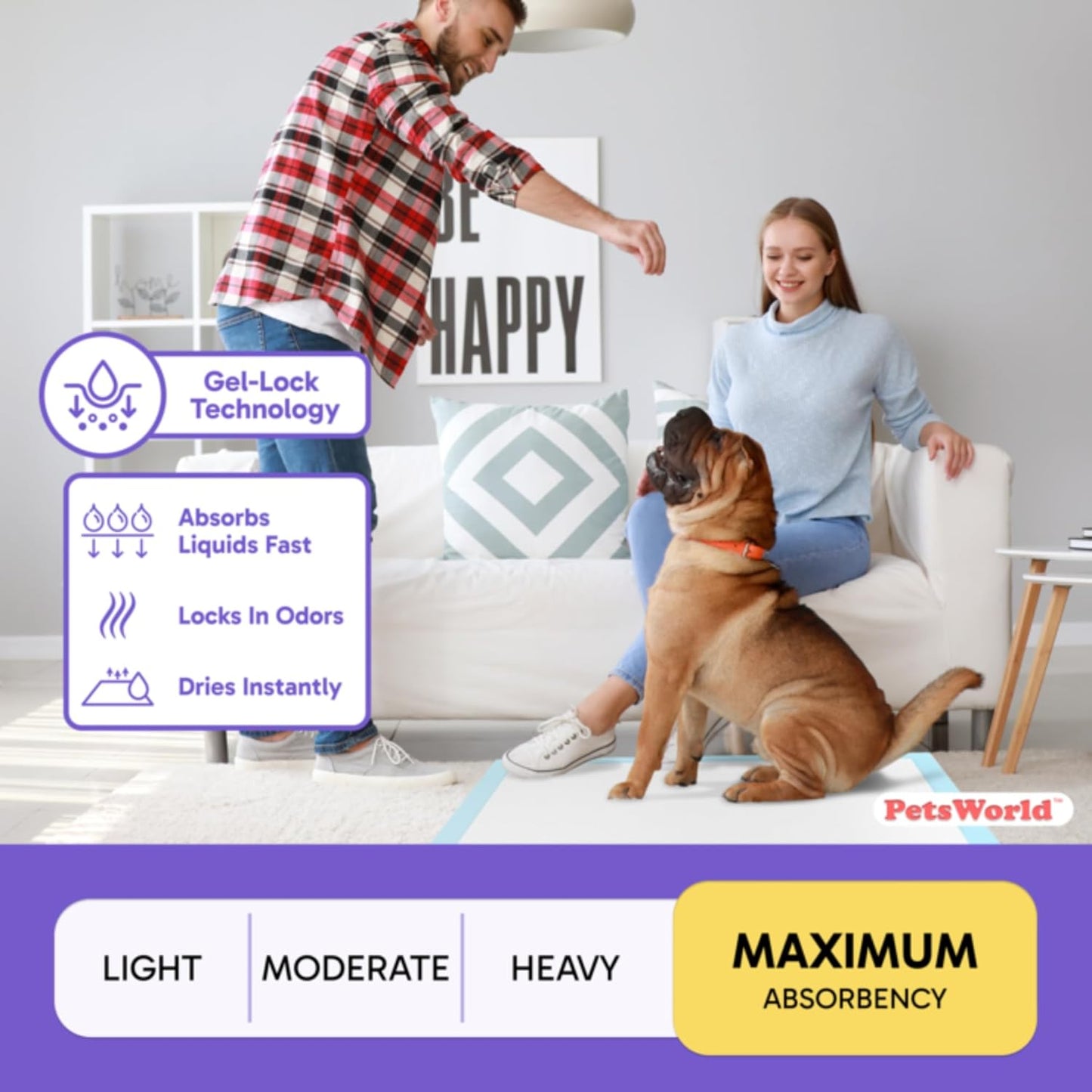 Extra Large Potty Pads for Dogs, Odor Eliminating 30" X 36", 150 Count Pee Pads for Dogs, Gigantic XL Dog Pads, 5 Layer Ultra Absorbent Technology, Leak Proof Training Pads for Dogs & Cats