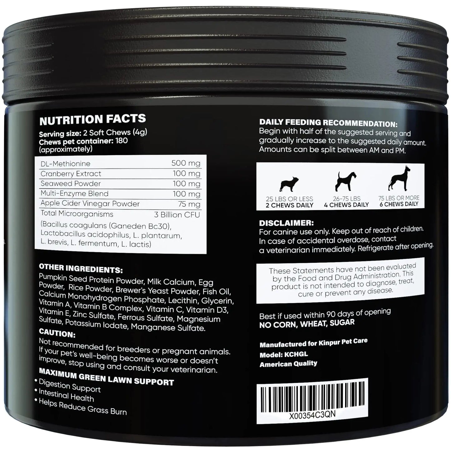 Green Lawn Chews — Stop the Yellow Spots Before They Start