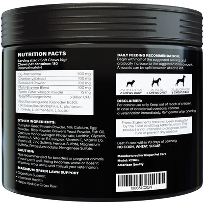 Green Lawn Chews — Stop the Yellow Spots Before They Start