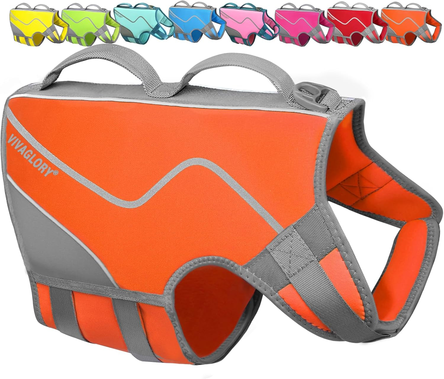 Neoprene Dog Life Vest, Dog Life Jacket for Swimming & Boating, Lightweight & Buoyancy for Puppy Doggy, Swimming Vest with Handle, S, Blue