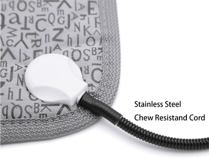 Pet Heating Pad, Dog Cat Electric Heated Blanket Mat, Temperature Warming Cushion Bed with anti Bite Tube