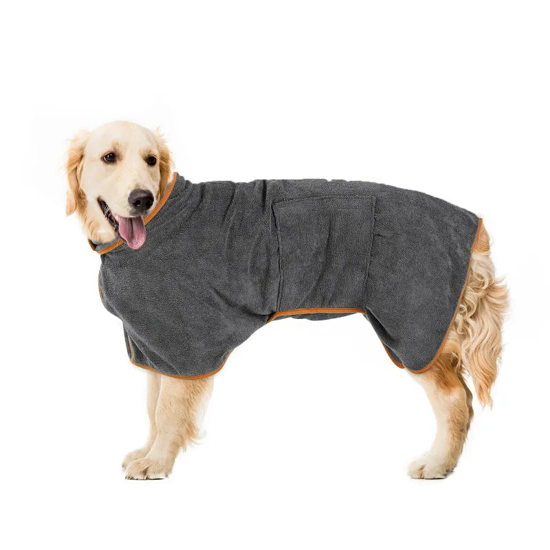 Microfiber Dog Bath Robe — Warm, Dry, Actually Adorable